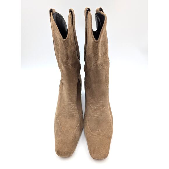 Steve Madden Josefine Western Boots Square Toe Women's Brown Size US10 EU41 - Picture 2 of 10